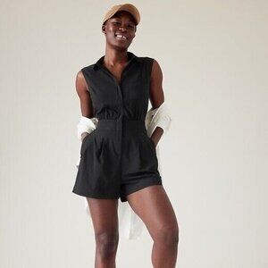 Athleta Brooklyn Utility Romper Black Size 4